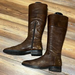 Born Soft Brown Knee-high Half zip Boots